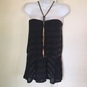 🎉PRICE DROP 🎉 Strapless Black Shimmery Top🛍